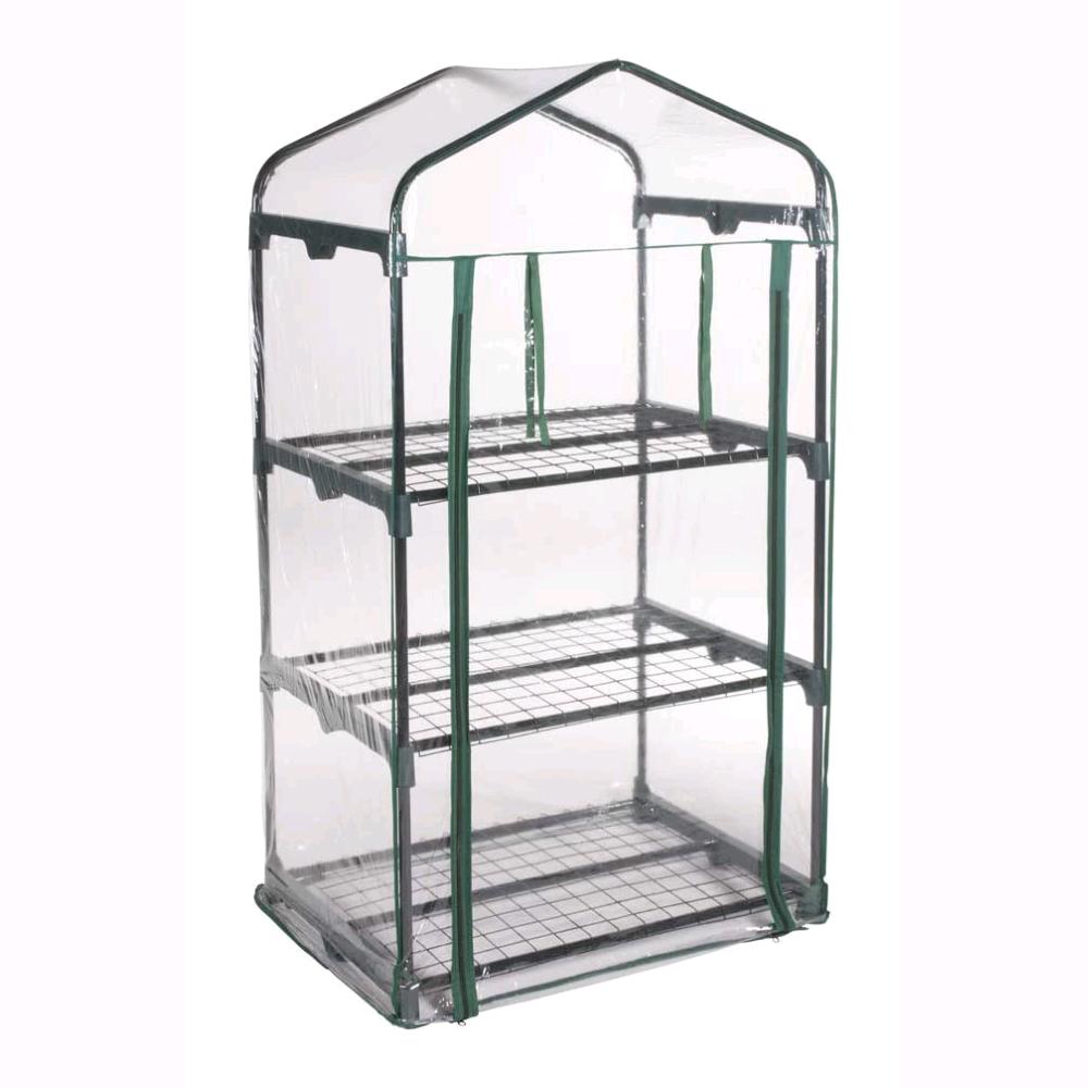 Serra da Giardino 3 Ripiani con copertura in PVC impermeabile 69x49x125H cm