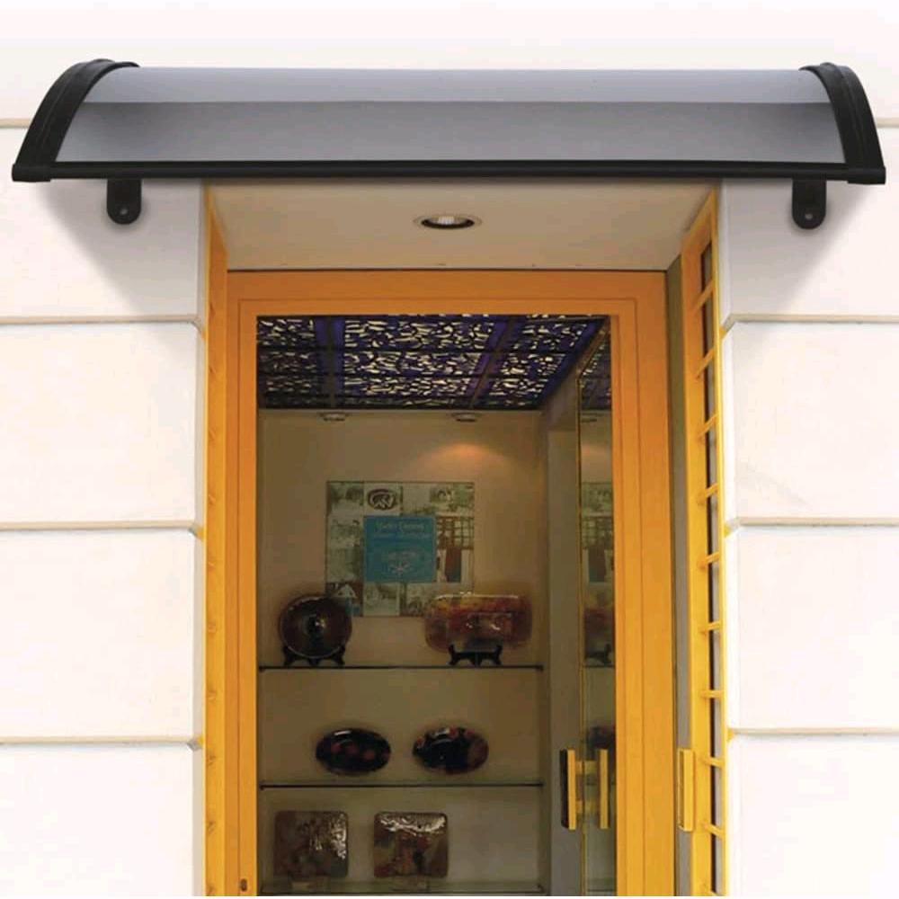 Pensilina in Policarbonato Compatto Satinato Trasparente Modulabile 100x80 cm