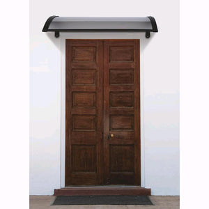 Pensilina in Policarbonato Compatto Satinato Trasparente Modulabile 100x80 cm