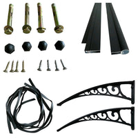 Pensilina in Policarbonato Compatto Satinato Trasparente Modulabile 100x80 cm