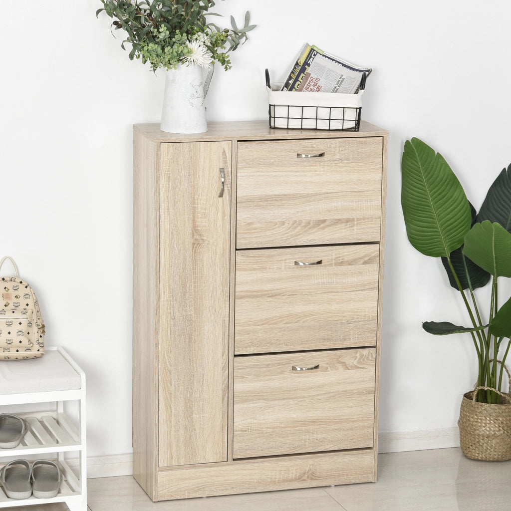 Armadio per scarpe 2 in 1 con appendiabiti ¨C zephmum ¨C 79x26x120 cm in legno