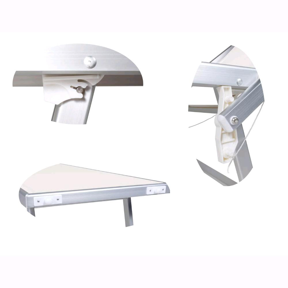 Lettino da Spiaggia Prendisole in Alluminiio da Giardino colore BIANCO con Tettuccio Parasole