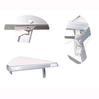 Lettino da Spiaggia Prendisole in Alluminiio da Giardino colore BIANCO con Tettuccio Parasole