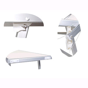 Lettino da Spiaggia Prendisole in Alluminiio da Giardino colore BIANCO con Tettuccio Parasole