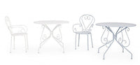 Tavolo da Giardino Ø90x72h cm Etienne Bianco