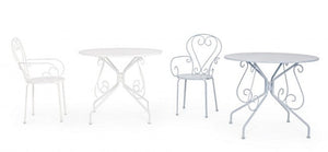 Tavolo da Giardino Ø90x72h cm Etienne Bianco