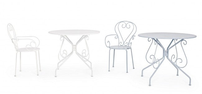 Tavolo da Giardino Ø90x72h cm Etienne Bianco