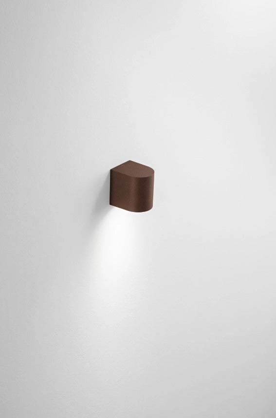 APPLIQUE ZENO ROUND CORTEN 1 LUCE ATTACCO GU10 IP65 H.8CM