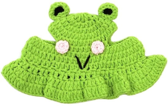 Cappello per Gatti Disegno Tartaruga - Foderato a Mano - Comfortevole Confezione - Adatto per Animali da Compagnia 5-13 kg - Lana Sovracciglia - Unico Copricapo per Gatti - Accessorio per Animali da Compagnia