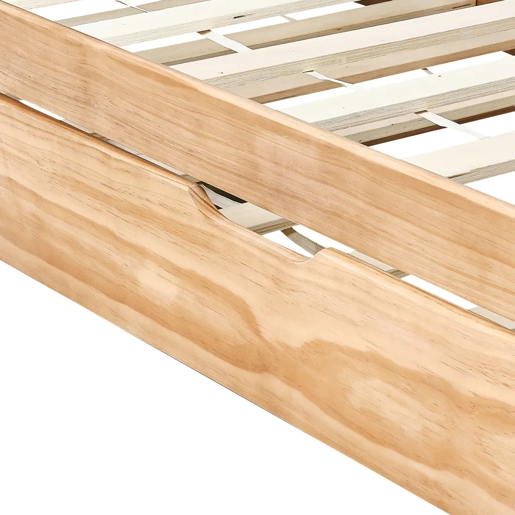 Divano Letto a Scomparsa senza Materasso Pino Bianco 90x200 cm 283150