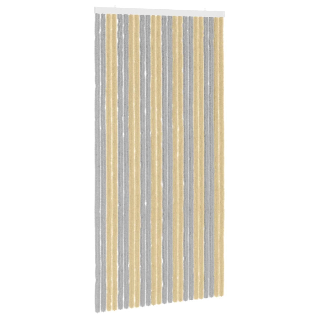 Tenda per insetti in chenille Grigio e Beige 100 x 200 cm 42034465