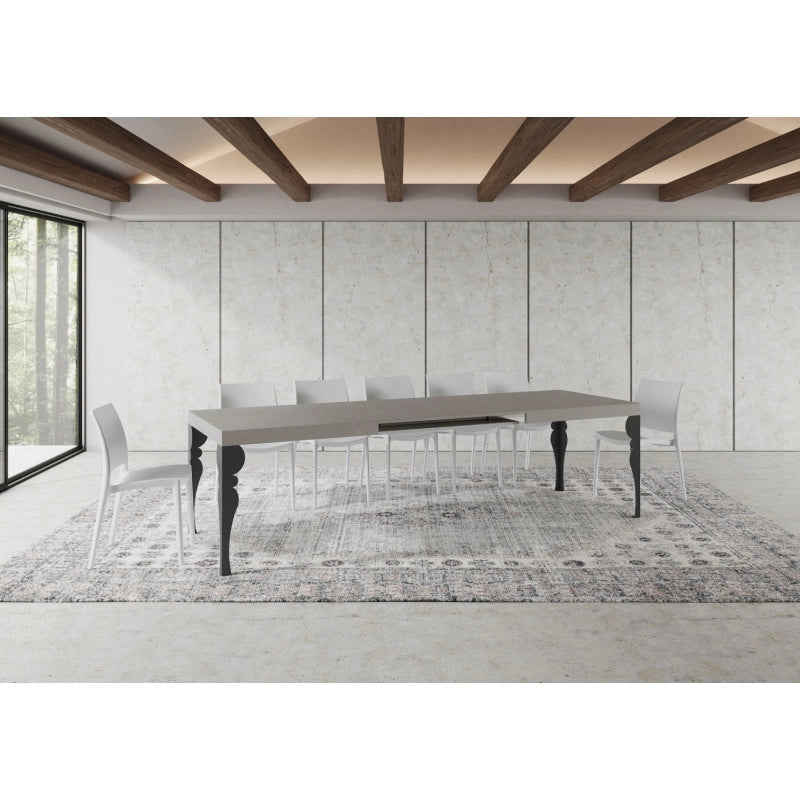 Tavolo allungabile 200/460x90 cm Paxon telaio Antracite - Cashmere