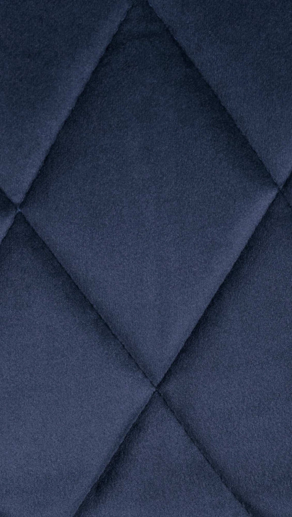 Sgabello da bar Lazio Velvet blu,cromo