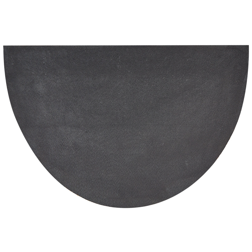 Zerbino in fibra di cocco naturale con supporto in PVC antiscivolo 40 x 60 cm, modello geometrico a forma di mezzo giro, decorazione moderna per interni.