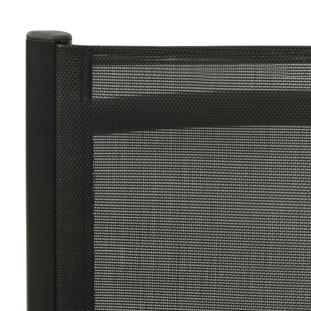 Sedie Giardino Pieghevoli 2 pz Textilene e Alluminio Nere 312188