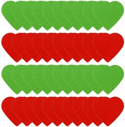 Indicatore di Stato Magnetico a Forma di Cuore Bifacciale - 40 Pezzi - Ruggine/Verde - Indicazioni di Stato Magnetico - Adatto per Tavole Bianche - Educazione/Ufficio - Punti Magnetici