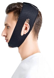 Slaapapneu-kinmasker Anti-snurkmasker per la notte per uomo e donna (nero)