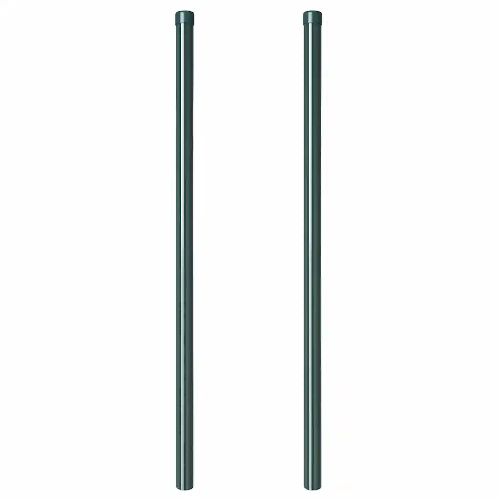 vidaXL Pali per Recinzione 2 pcs Verde 110 cm