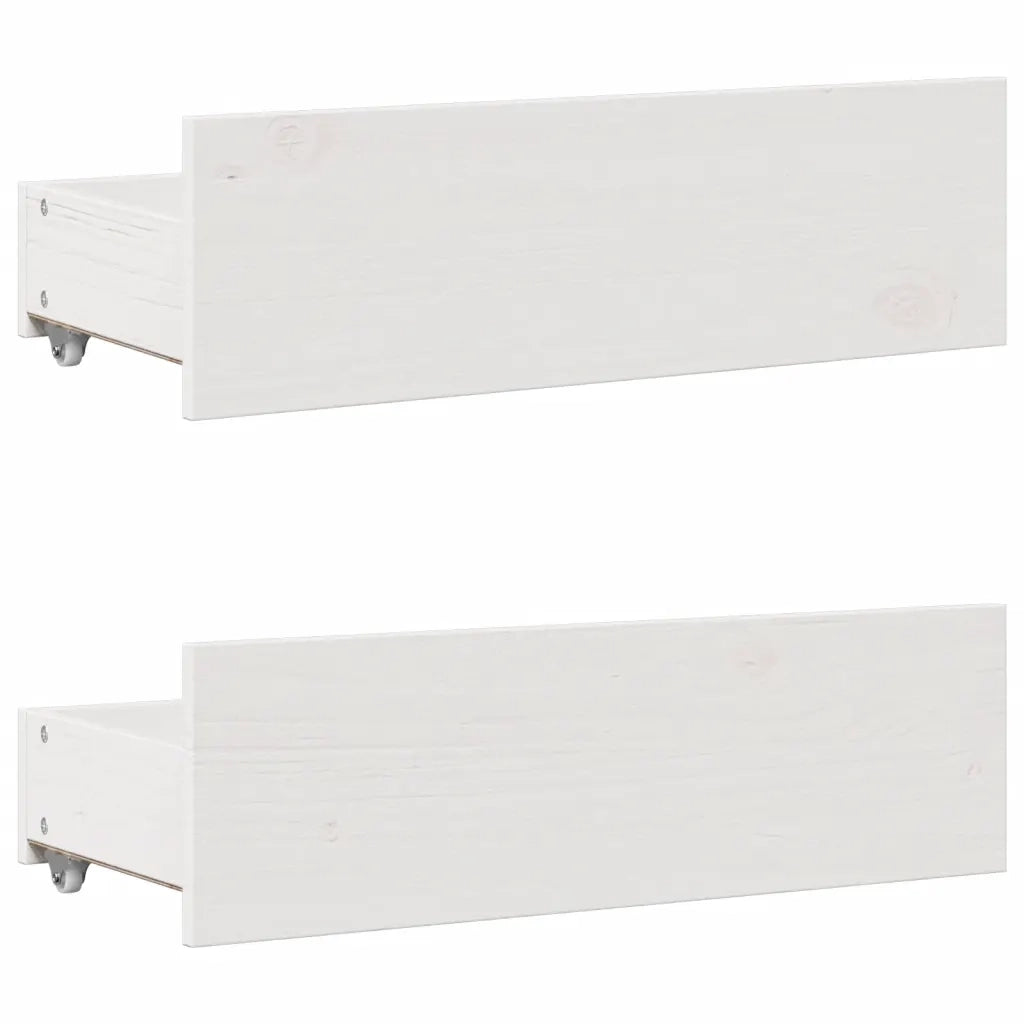 Giroletto senza Materasso con Cassetti Bianco 75x190 cm Pino 3308829