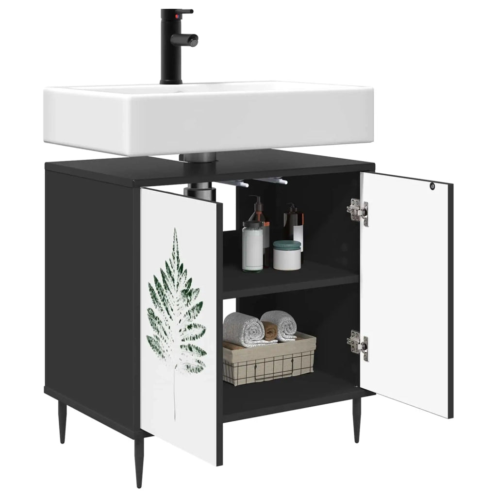 Mobile da Bagno HANAU Rovere Nero 60 x 40 x 61 cm 8007425