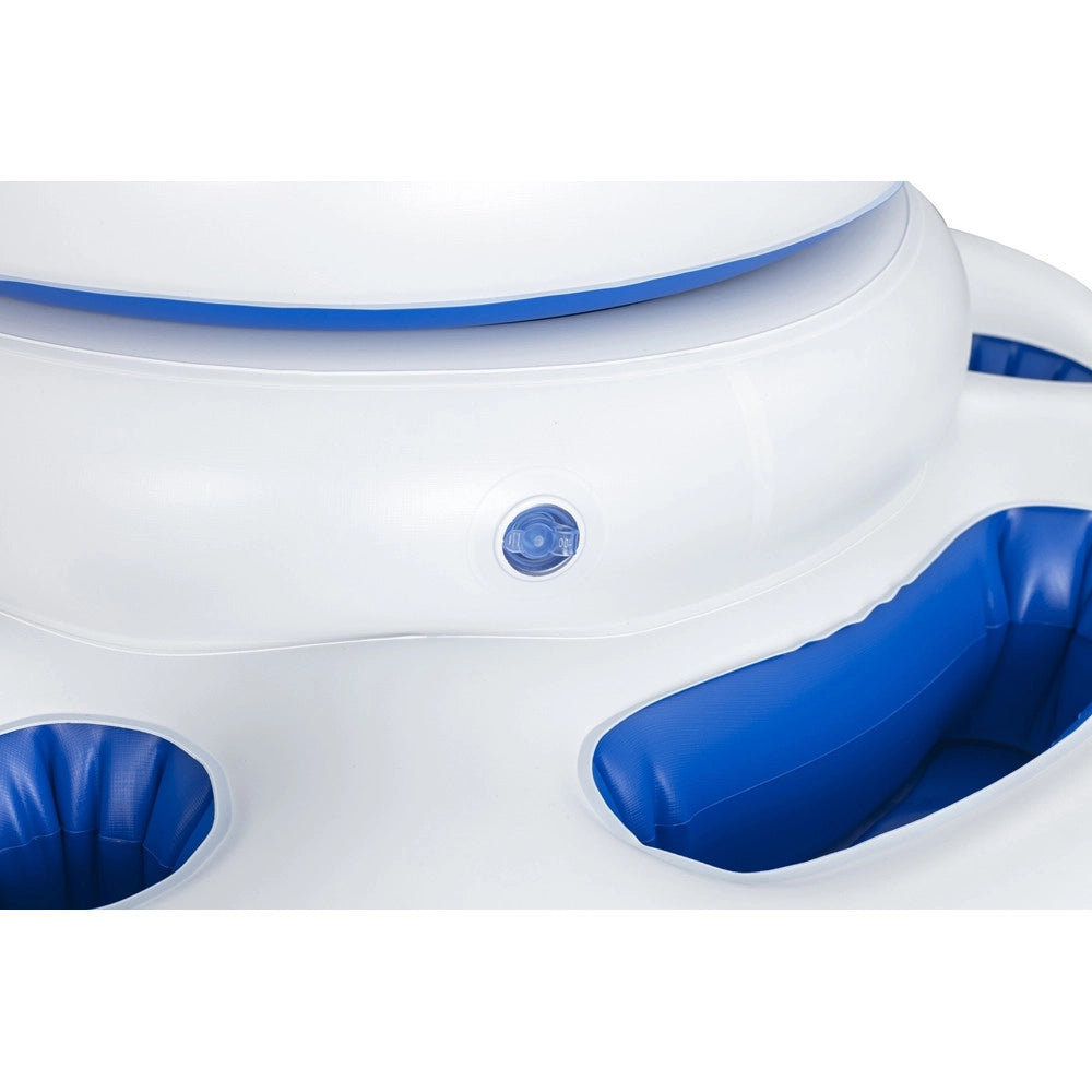 Trade Shop - Borsa Termica Frigo Galleggiante Gonfiabile 90cm Portabicchieri Maniglie Fibbie Aggancio 43949 -