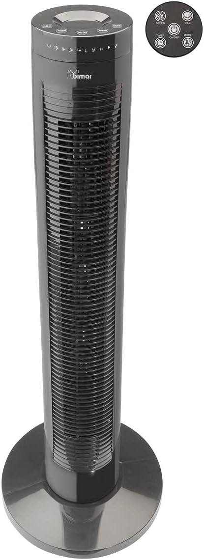 Bimar Ventilatore Torre VC78 80cm Timer 3 Velocità Oscillazione Funzione Sleep Silenzioso