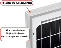 Pannello solare 12v 100W, Pannello Fotovoltaico Monocristallino