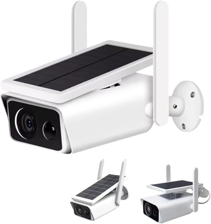 Telecamera WiFi Esterno con Pannello Solare 2MPX, Visione Notturna Infrarossi, Rilevamento Movimento, Audio Bidirezionale, Sicurezza IP con App iCSee e Supporto SD