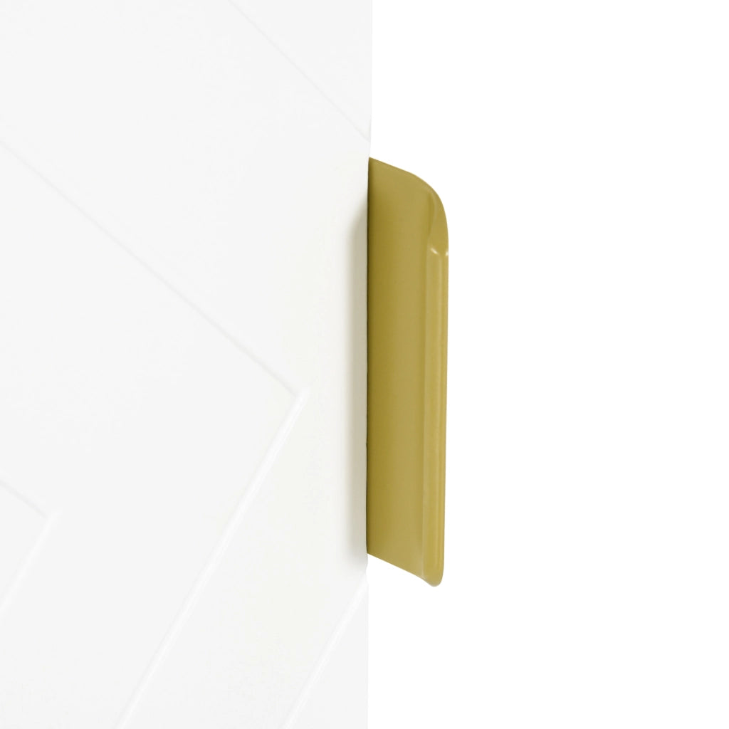 Pensile Mobile Bagno Sospeso con Anta Decorata 40x15x60 cm in MDF Bianco