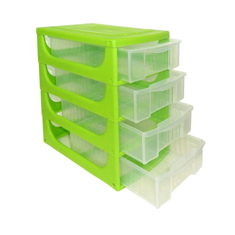 CASSETTIERA 4 CASSETTI HOBBY BOX 17 X 25 X 27H CM COLORI ASSORTITI