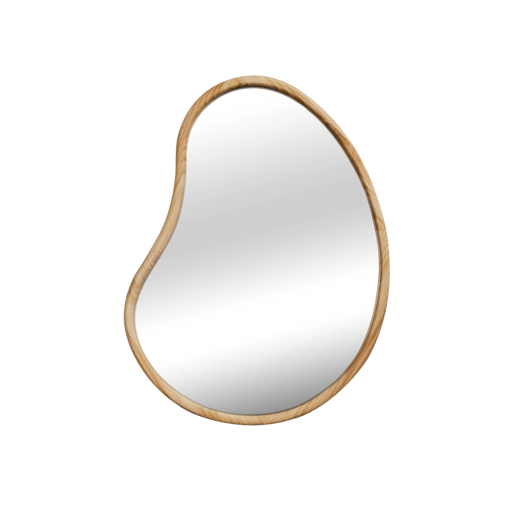 Specchio organico in legno di abete, 65cm, marrone naturale