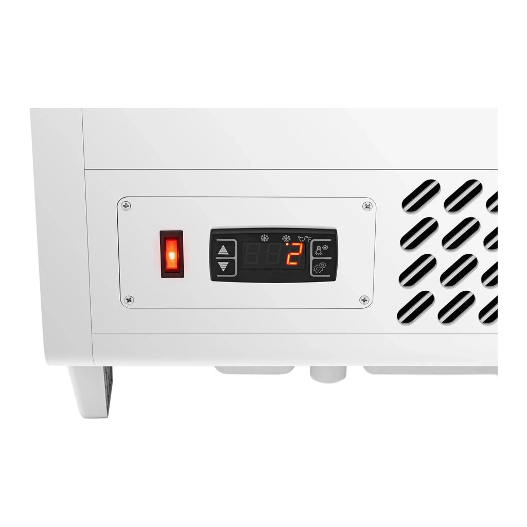 Vetrina refrigerata da 100 litri 3 ripiani plastica vetro temperato bianco 14_0005387