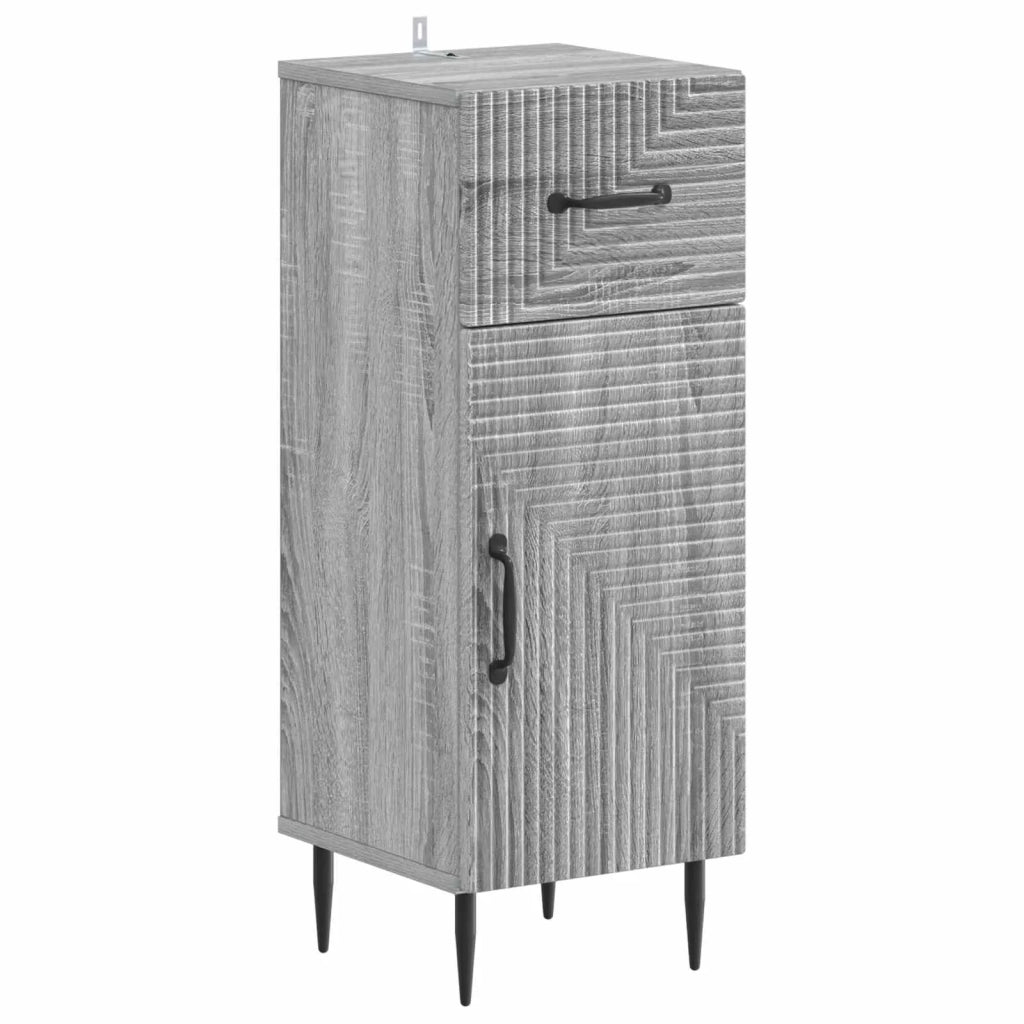 Mobiletto da Bagno HAARLEM Sonoma grigio 30 x 31 x 80 cm 896831