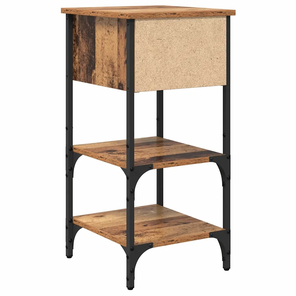 Armadio da Notte con cassetto 2 pcs Marrone 33.5 x 36 x 70 cm 871237