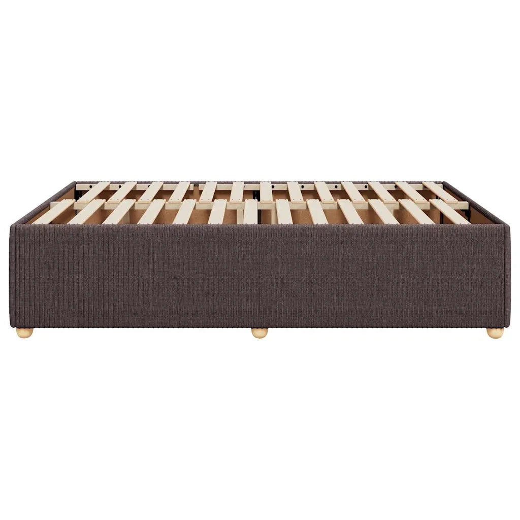 vidaXL Giroletto senza Materasso Marrone Scuro 160x200 cm Tessuto