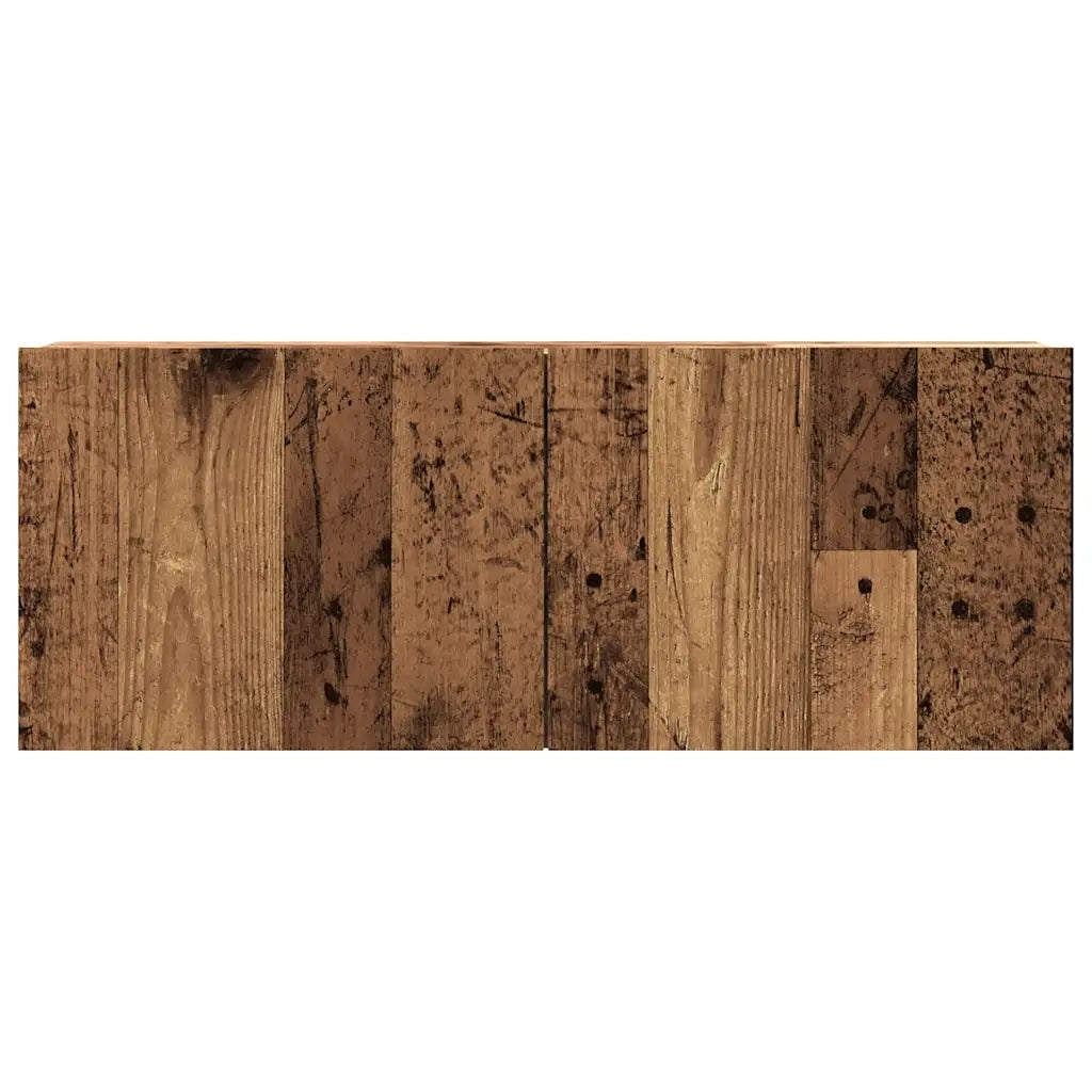 Mobile TV a Parete Legno Antico 80x30x30 cm in Truciolato 856016