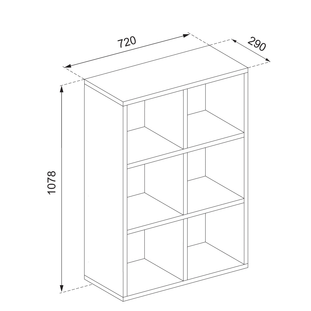 Vicco Scaffale Legno antico 72 x 107.8 cm