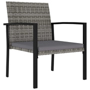 Sedie da Pranzo per Giardino 2 pz | Sedie da Esterno in Polyrattan Grigio