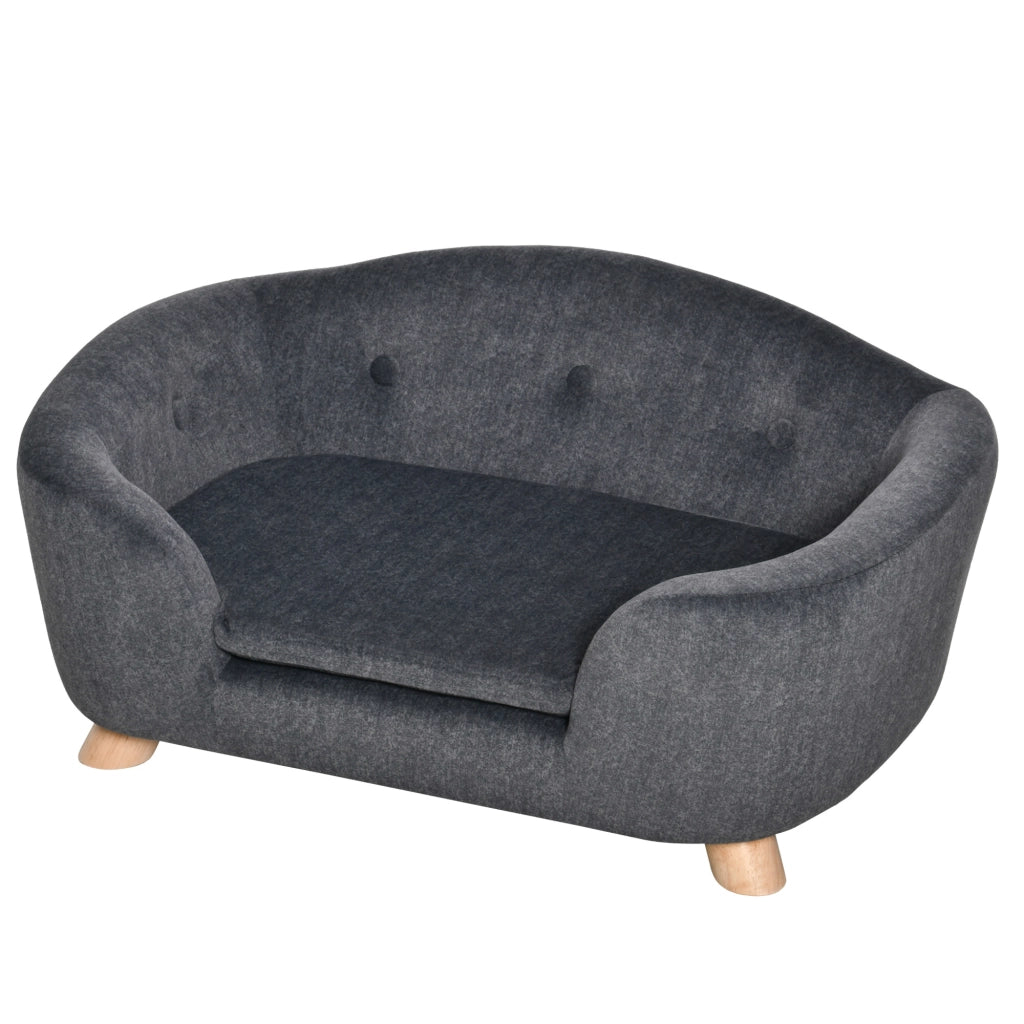 Cuccia per Cani Piccola Taglia con Cuscino ¨C Xylo ¨C Grigio Antracite 70x47x30cm