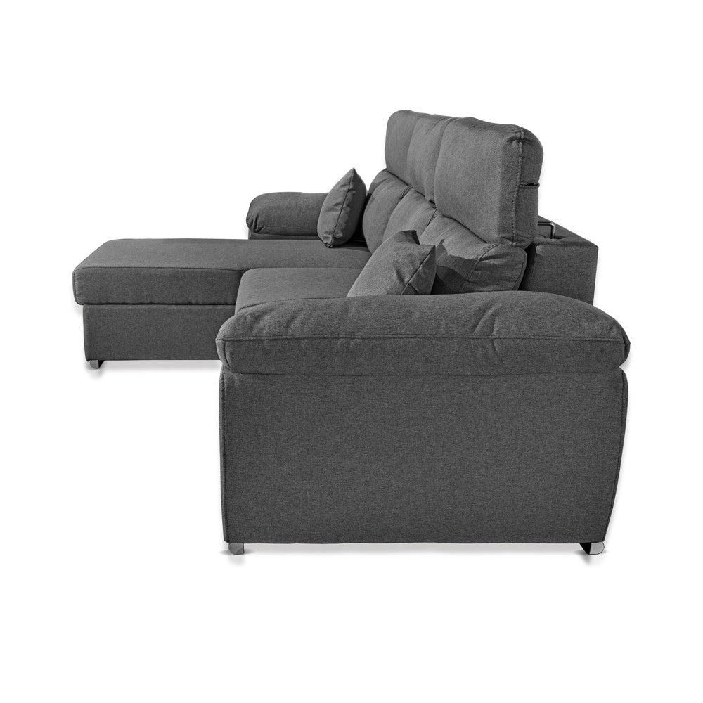 Divano con penisola contenitore grigio ComoII Twist20
