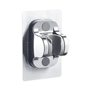 Trade Shop - Supporto Per Soffione Doccia Doccetta Da Parete Muro In Abs Cromato Adesivo 79358 -