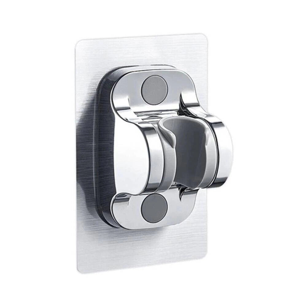Trade Shop - Supporto Per Soffione Doccia Doccetta Da Parete Muro In Abs Cromato Adesivo 79358 -