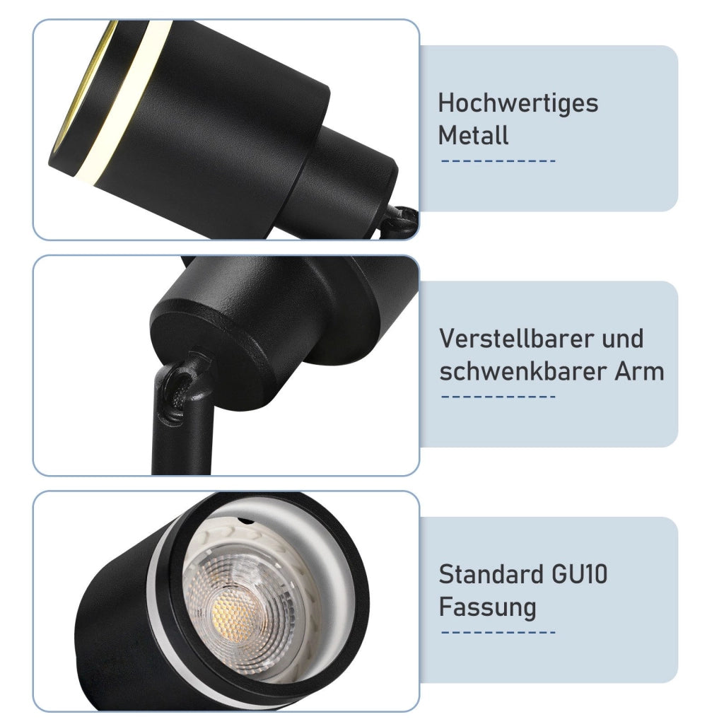 ZMH Faretto da soffitto moderno plafoniera nera 1 lampadina orientabile in metallo GU10