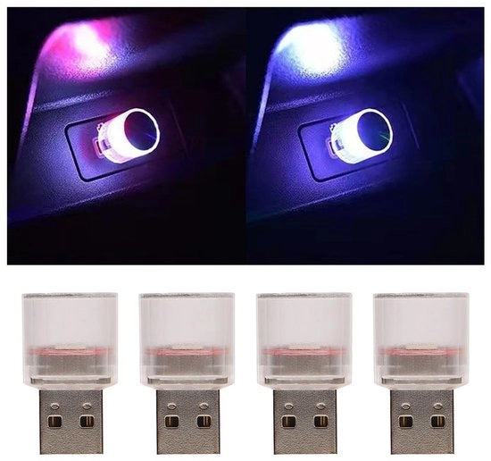 Sfeerlicht USB auto - Mini LED illuminazione - Economica e ecocompatibile - Illuminazione interiore colorata - Adatta per...