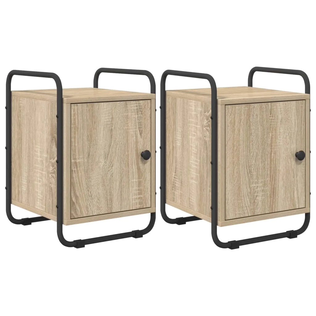 Armadio da Notte 2 pz Rovere Sonoma Legno ingegnerizzato 8007602