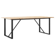 Tavolo Pranzo | Tavolo da cucina Telaio a O 200x100x75,5 cm Legno Pino e Acciaio