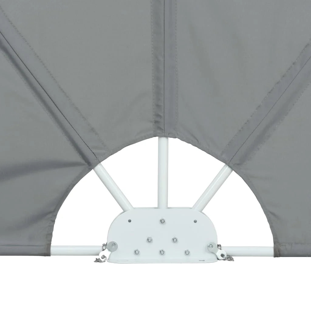 Tenda da sole laterale retrattile/schermo privacy per patio giardino terrazza balcone 300 x 150 cm grigio 02_0007073