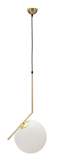 Lampadario Glamy 50x30x100 cm in Ferro e Vetro Bianco e Oro