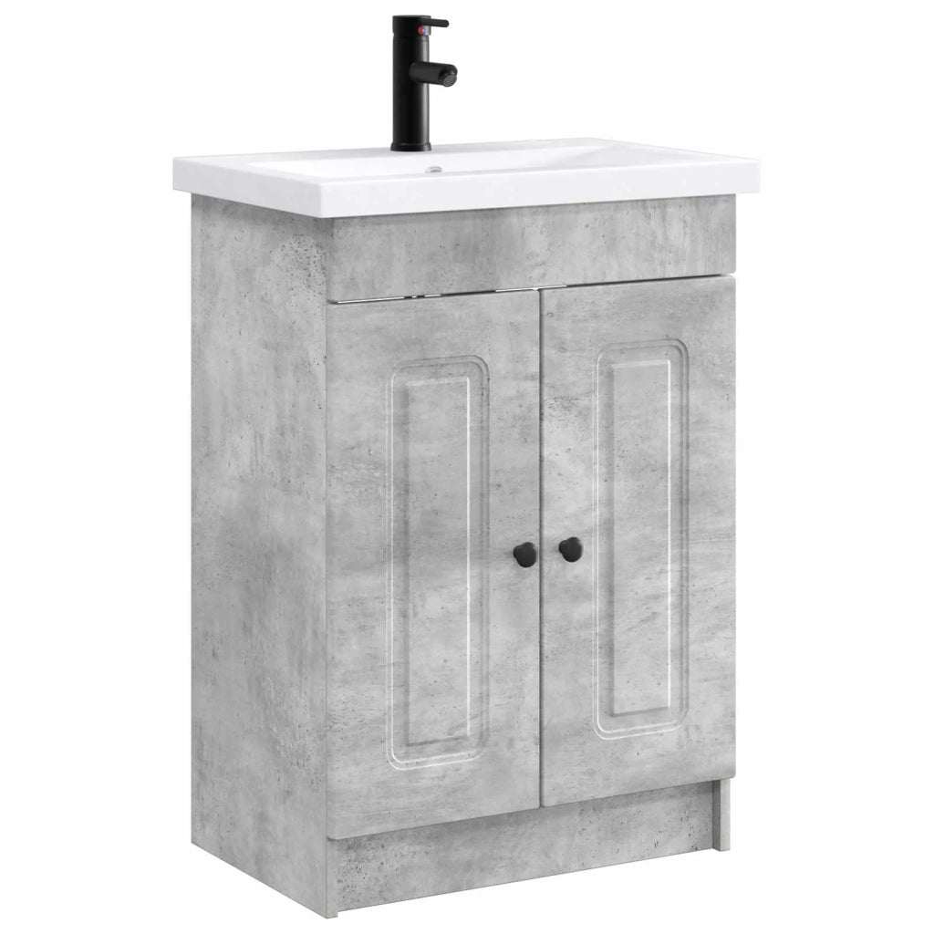 Set di mobili per il bagno Grigio Cemento 56 x 37,5 x 81 cm 3404167
