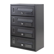 Cassetta Postale Condominiale 4 Posti In Metallo Hugo 30X17X42h cm - Mille 783.c